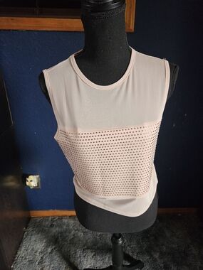 Salt Life Light Pink Mesh-Panel Sleeveless Tank